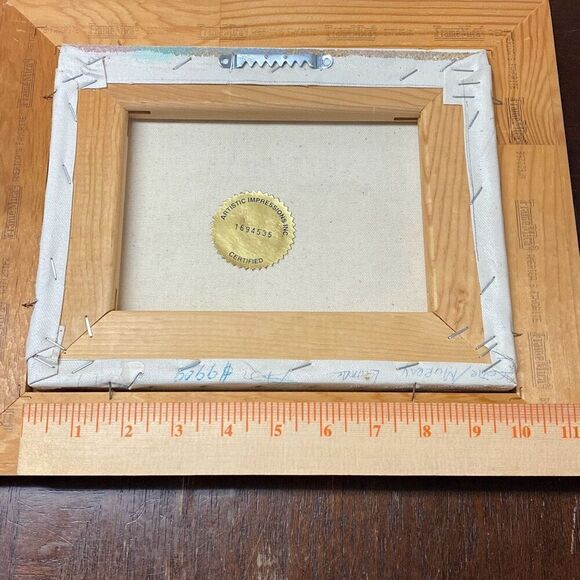 Native American Pottery Sand Oil Painting Signed Myung Mario Jung Southwest - Picture 9 of 12